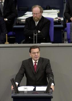 Schröder, Gerhard; Thierse, Wolfgang Reichstagsgebäude, Plenarsaal