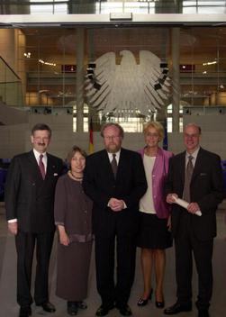 Lammert, Norbert; Kastner, Susanne; Thierse, Wolfgang; Vollmer, Antje; Solms, Hermann Otto Reichstagsgebäude, Plenarsaal