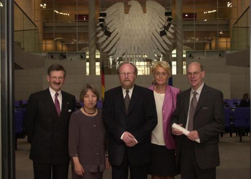 Lammert, Norbert; Kastner, Susanne; Thierse, Wolfgang; Vollmer, Antje; Solms, Hermann Otto Reichstagsgebäude, Plenarsaal