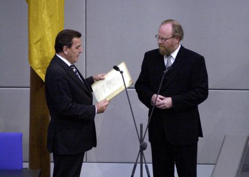 Schröder, Gerhard; Thierse, Wolfgang Reichstagsgebäude, Plenarsaal