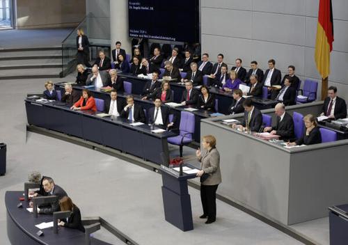 Merkel, Angela Reichstagsgebäude, Plenarsaal