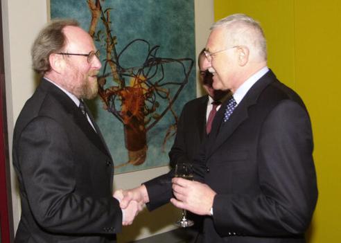 Thierse, Wolfgang; Klaus, Václav Reichstagsgebäude, Empfangsraum