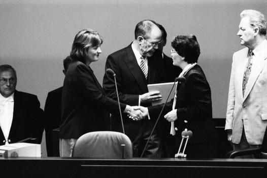 Leutheusser-Schnarrenberger, Sabine; Süssmuth, Rita; Kabel, Rudolf Reichstagsgebäude, Plenarsaal