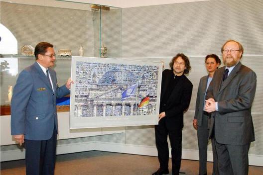 Thierse, Wolfgang; Metzger, Manfred Reichstagsgebäude, Empfangsraum