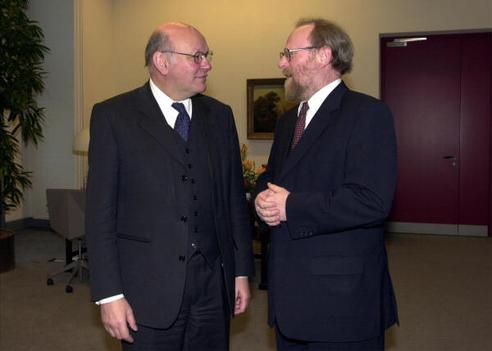 Thierse, Wolfgang; Momper, Walter Reichstagsgebäude, Büro des Präsidenten
