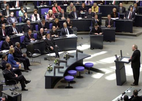 Annan, Kofi; Thierse, Wolfgang Reichstagsgebäude, Plenarsaal