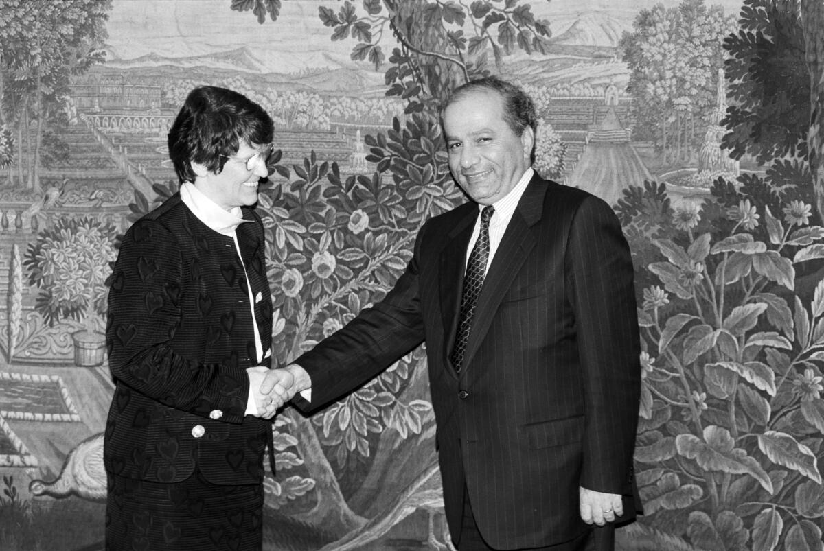 Süssmuth, Rita; Ararkzian, Babken Bundestagspräsidentin Professor Dr. Rita Süssmuth, CDU/CSU, empfängt den Präsidenten des Parlaments der Republik Armenien, Babken Ararkzian.; Bundestagsabgeordnete, Abgeordnete
