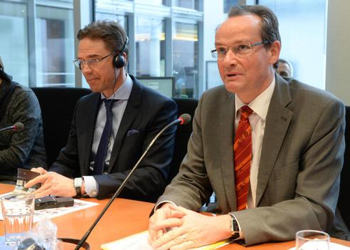 Krichbaum, Gunther; Katainen, Jyrki Paul-Löbe-Haus, Sitzungssaal