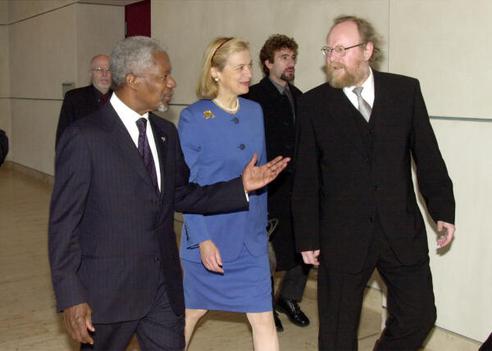 Annan, Kofi; Thierse, Wolfgang Reichstagsgebäude, Plenarsaalebene