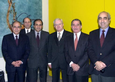 Seiters, Rudolf; Papadopoulos, Tassos Reichstagsgebäude, Empfangsraum