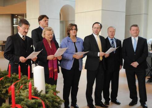 Solms, Hermann Otto; Grübel, Markus; Dyckmans, Mechthild; Griese, Kerstin; Meinhardt, Patrick; Weiß, Peter; Gröhe, Hermann Reichstagsgebäude, Westlobby