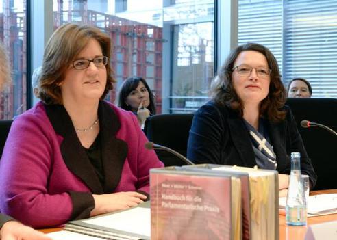 Griese, Kerstin; Nahles, Andrea Paul-Löbe-Haus, Sitzungssaal