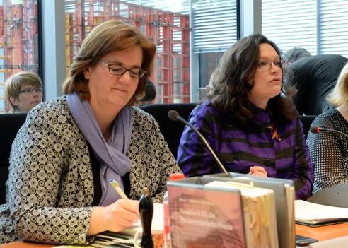 Griese, Kerstin; Nahles, Andrea Paul-Löbe-Haus, Sitzungssaal