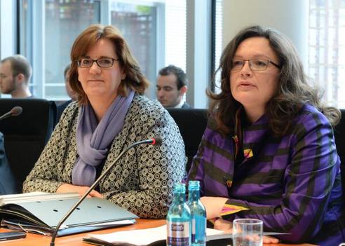 Griese, Kerstin; Nahles, Andrea Paul-Löbe-Haus, Sitzungssaal