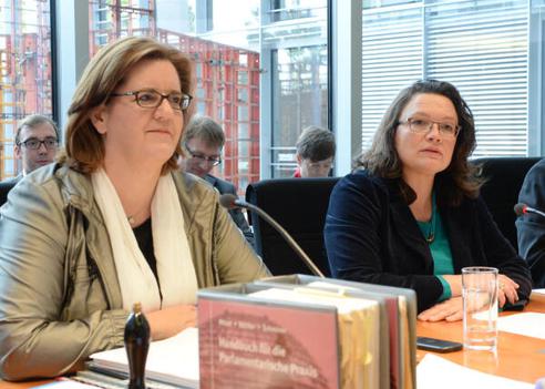 Griese, Kerstin; Nahles, Andrea Paul-Löbe-Haus, Sitzungssaal