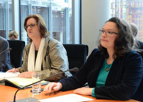 Griese, Kerstin; Nahles, Andrea Paul-Löbe-Haus, Sitzungssaal