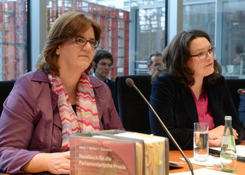 Griese, Kerstin; Nahles, Andrea Paul-Löbe-Haus, Sitzungssaal