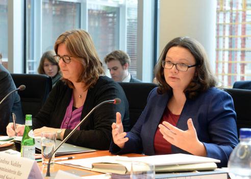 Griese, Kerstin; Nahles, Andrea Paul-Löbe-Haus, Sitzungssaal