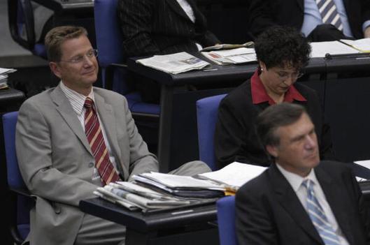 Westerwelle, Guido; Homburger, Birgit; Gerhardt, Wolfgang Reichstagsgebäude, Plenarsaal