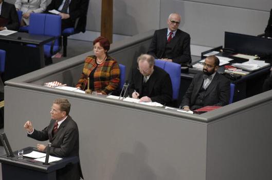 Westerwelle, Guido; Thierse, Wolfgang Reichstagsgebäude, Plenarsaalebene