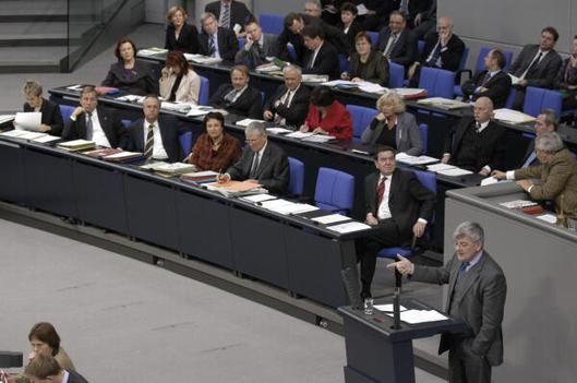 Fischer, Joseph; Schröder, Gerhard Reichstagsgebäude, Plenarsaal