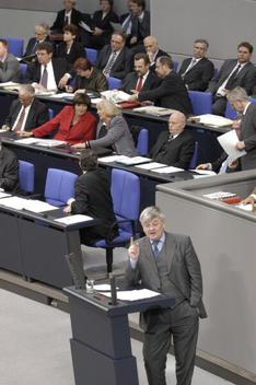Fischer, Joseph; Schröder, Gerhard; Schily, Otto; Struck, Peter Reichstagsgebäude, Plenarsaal