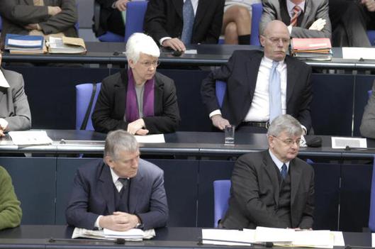 Fischer, Joseph; Schily, Otto; Struck, Peter Reichstagsgebäude, Plenarsaal