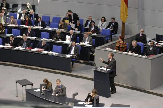 Thierse, Wolfgang; Westerwelle, Guido; Schröder, Gerhard Reichstagsgebäude, Plenarsaal