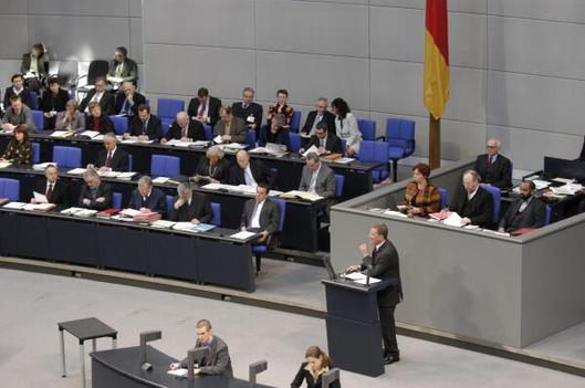 Thierse, Wolfgang; Westerwelle, Guido; Schröder, Gerhard Reichstagsgebäude, Plenarsaal