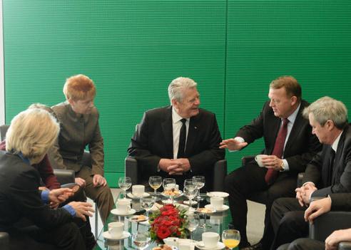 Pau, Petra; Gauck, Joachim; Rasmussen, Lars Løkke Reichstagsgebäude, Plenarsaal