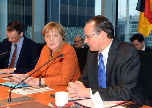Krichbaum, Gunther; Merkel, Angela Paul-Löbe-Haus, Sitzungssaal