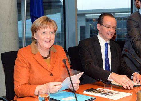 Krichbaum, Gunther; Merkel, Angela Paul-Löbe-Haus, Sitzungssaal
