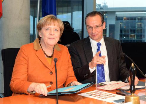 Krichbaum, Gunther; Merkel, Angela Paul-Löbe-Haus, Sitzungssaal