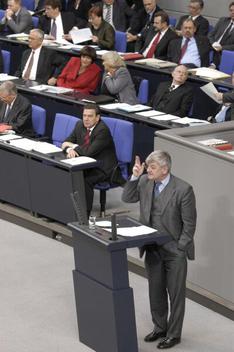 Fischer, Joseph; Schröder, Gerhard; Stolpe, Manfred; Schmidt, Ulla; Schmidt, Renate; Struck, Peter Reichstagsgebäude, Plenarsaal