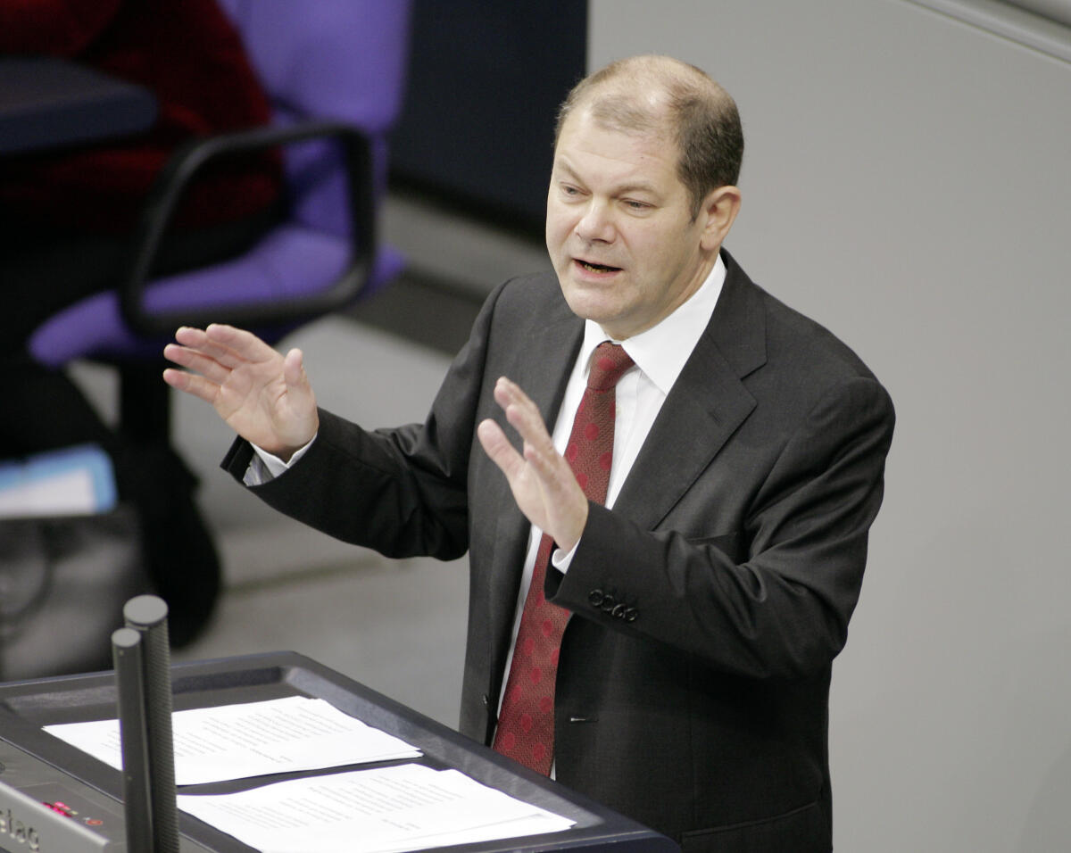 Scholz, Olaf Bundesminister Olaf Scholz , MdB, SPD während einer Rede im Deutschen Bundestag