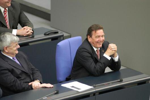 Schröder, Gerhard; Fischer, Joseph Reichstagsgebäude, Plenarsaal