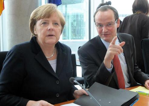 Krichbaum, Gunther; Merkel, Angela Paul-Löbe-Haus, Sitzungssaal