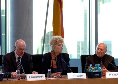 Lammert, Norbert; Kertész, Imre; Schwan, Gesine Reichstagsgebäude, Plenarsaal