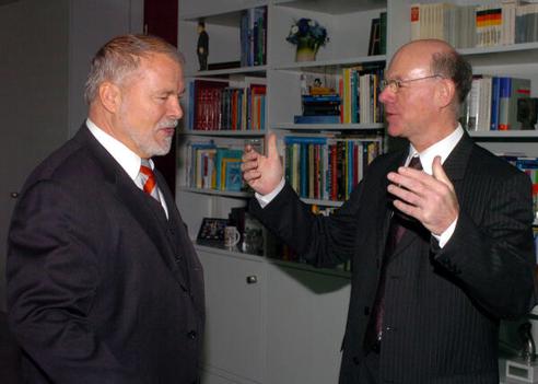 Lammert, Norbert; Ringstorff, Harald Reichstagsgebäude, Büro des Präsidenten