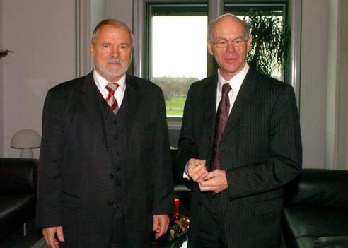 Lammert, Norbert; Ringstorff, Harald Reichstagsgebäude, Büro des Präsidenten