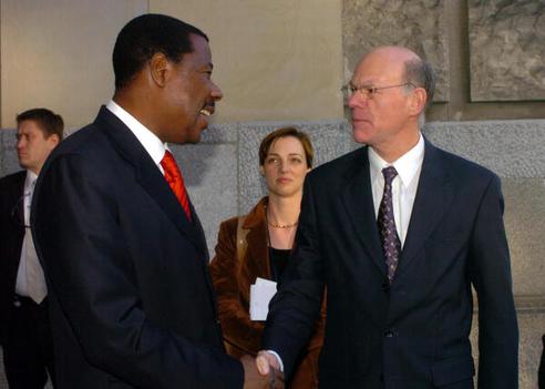 Lammert, Norbert; Yayi Boni, Thomas Reichstagsgebäude, Ostportal