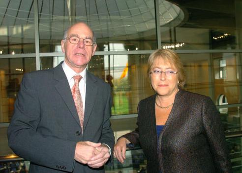 Lammert, Norbert; Bachelet, Michelle Reichstagsgebäude, Präsidialebene