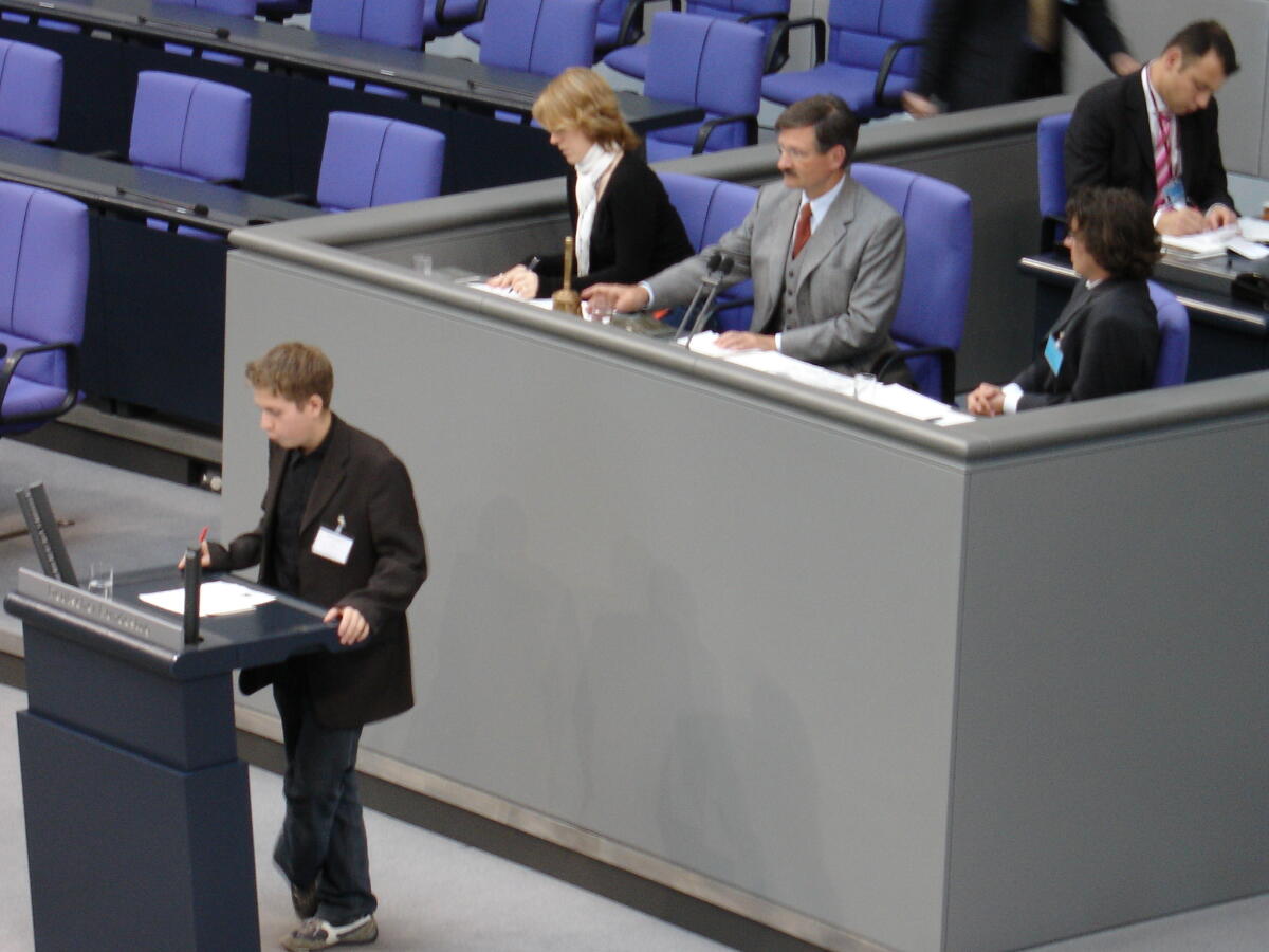 Solms, Hermann Otto Redner,; Blick auf Präsidium; Planspiel