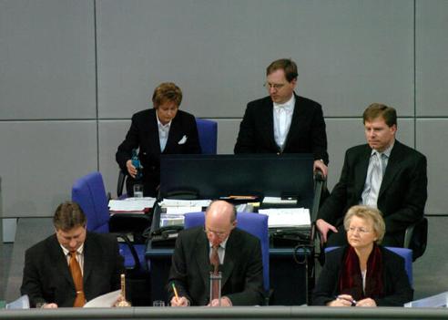 Dyckmans, Mechthild; Lammert, Norbert; Burkert, Martin Reichstagsgebäude, Plenarsaal