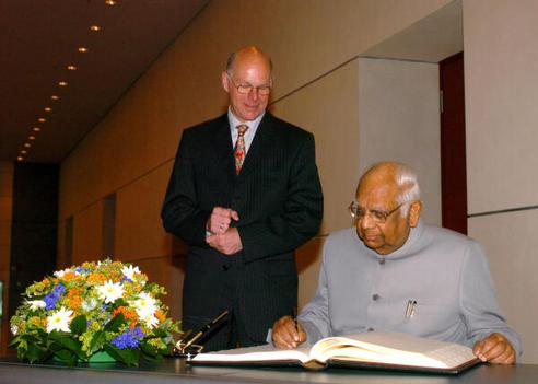 Lammert, Norbert; Chatterjee, Somnath Reichstagsgebäude, Plenarsaalebene