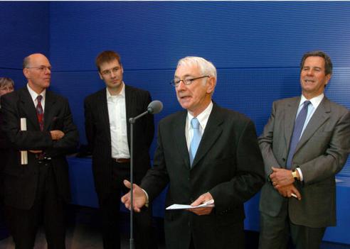 Lammert, Norbert; Debré, Jean-Louis; Schieder, Martin; Goeldel, Denis Reichstagsgebäude, Präsidialebene