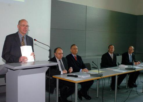 Leif, Thomas; Speth, Rudolf; Lammert, Norbert; Papier, Hans-Jürgen; Krüger, Thomas Reichstagsgebäude, Protokollsaal