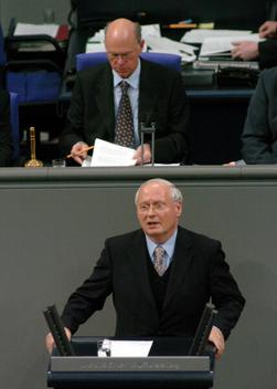 Lafontaine, Oskar; Lammert, Norbert Reichstagsgebäude, Plenarsaal