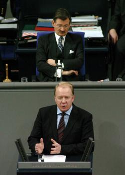 Michelbach, Hans; Solms, Hermann Otto Reichstagsgebäude, Plenarsaal