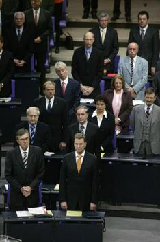 Gerhardt, Wolfgang; Westerwelle, Guido; Brüderle, Rainer; Essen, Jörg van; Niebel, Dirk; Homburger, Birgit; Solms, Hermann Otto Reichstagsgebäude, Plenarsaal
